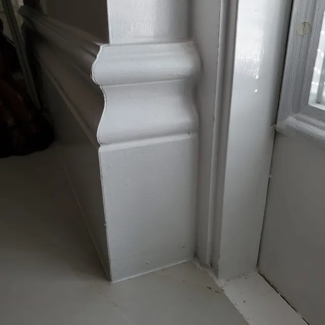 Painted trim and column detail