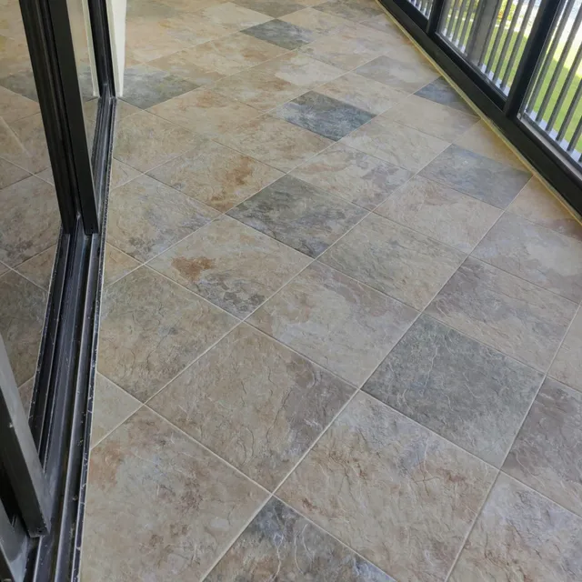 New slate-look porch tile